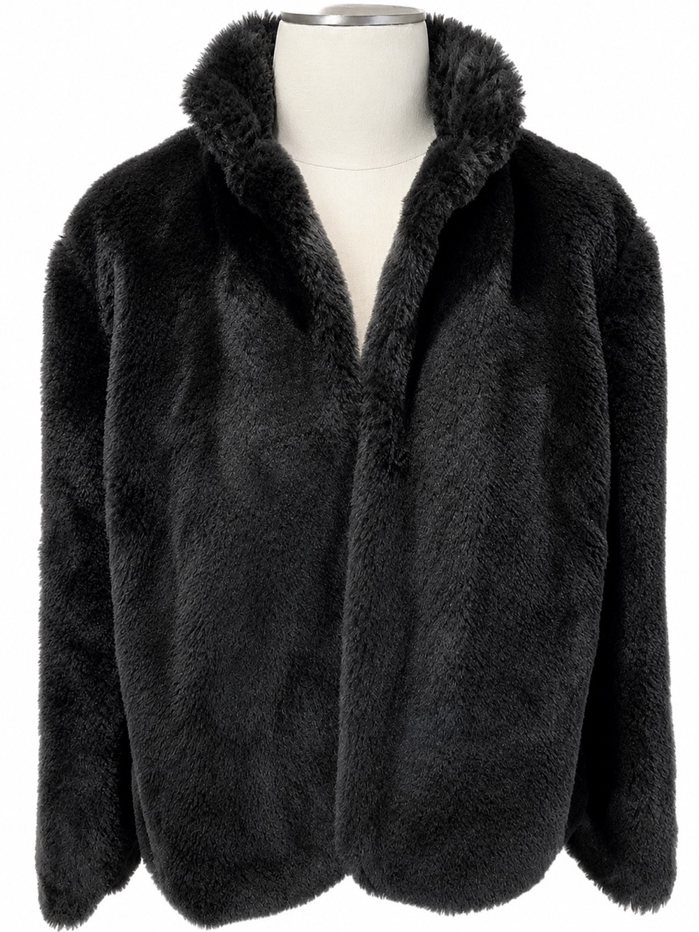 Women’s/ Juniors Faux Fur Coat - Black